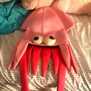 Oversized Pink Squid Hat